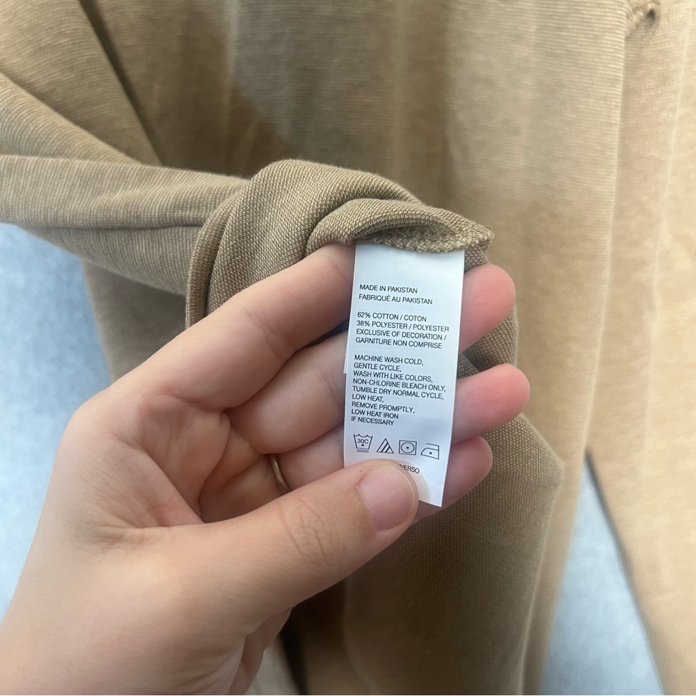 IZOD Luxury Classic Mens Tan Quarter-Zip Pullover NWT Size M - Picture 7 of 7